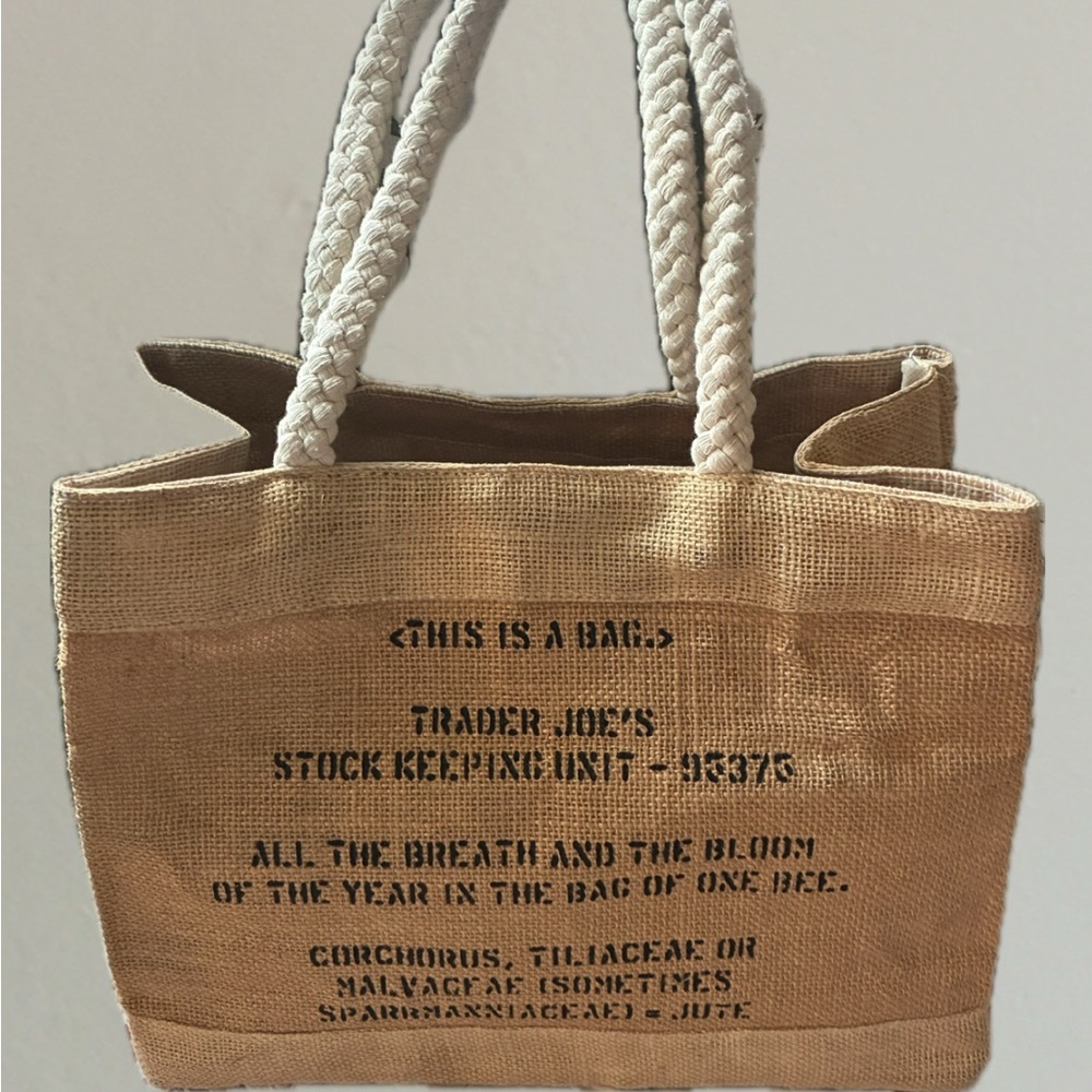 Trader Joe's Tan Tote Bag